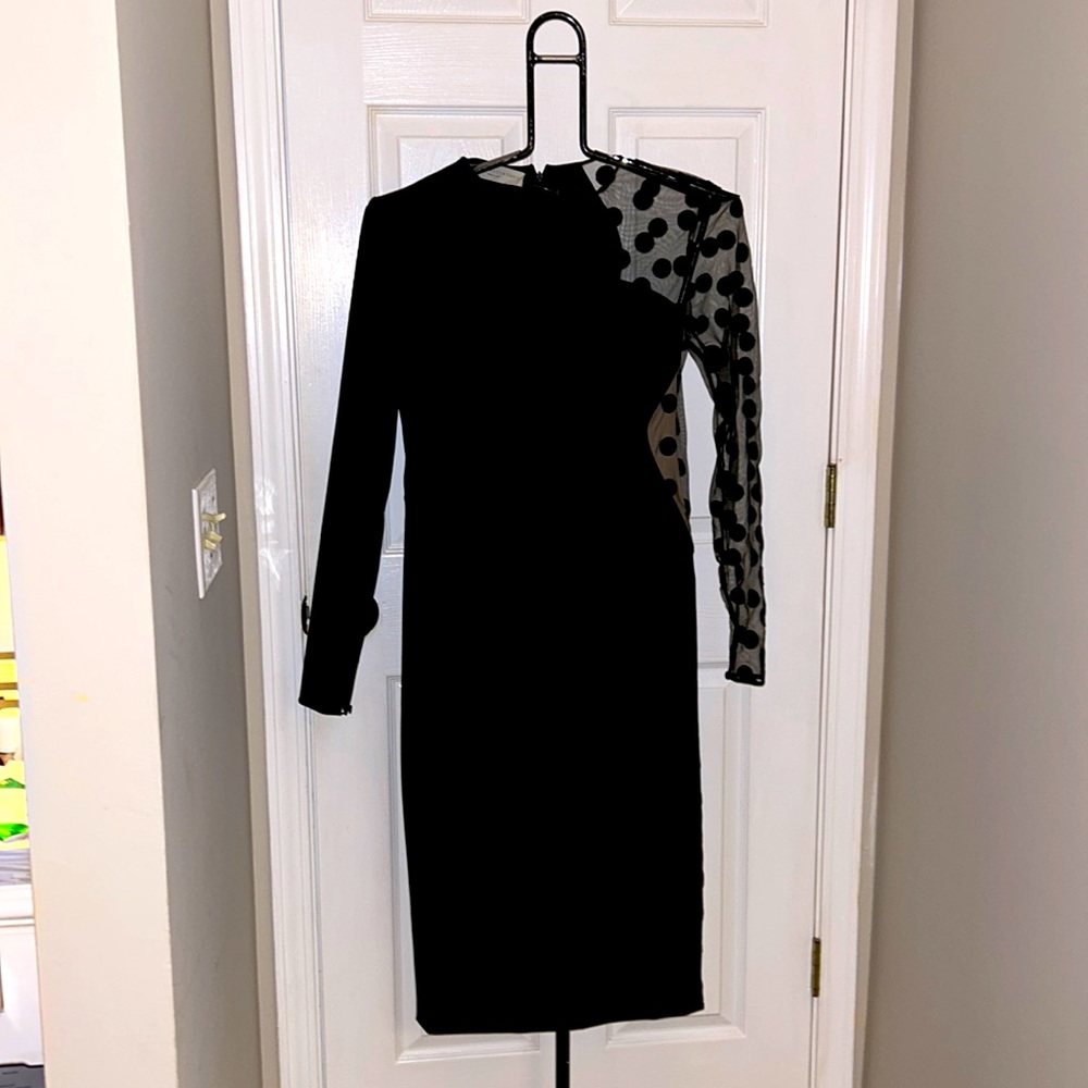 STELLA MCCARTNEY BLACK CREW LONG DRESS